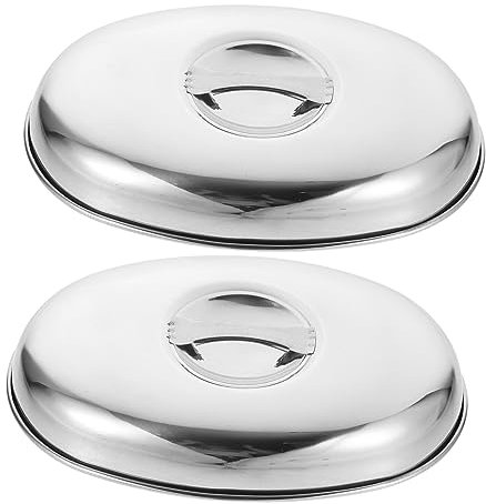 ABOOFAN Dampfgardeckel aus Edelstahl Burger Grillschutz Zerschmetterer Grillzubehör Heften Glocke küchenarmatur küchenaccecoires dampfender Deckel Steak-Abdeckung Rostfreier Stahl Silver