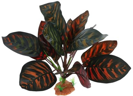 BUGUUYO Faux Reptilienpflanzen Für Terrarien Dekorationen Für Glaskontainer Geeignet Für Eidechsen Geckos Schlangen Und Schildkröten Naturgetreues Design Und Langlebige Materialien