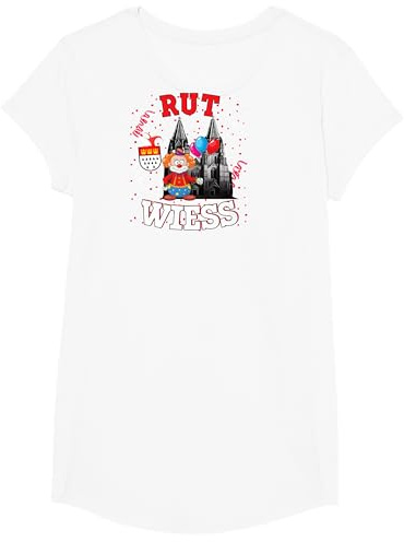 Köln Rut und Wiess Kölner Dom Karnevalskostüm Clown Kostüm T-Shirt
