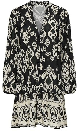 ONLY Carmakoma Caraja LS Dress WVN Noos, Negro, 52