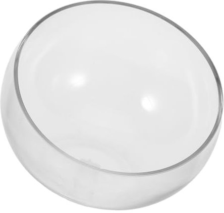 HAMPPLIES Hydroponic Glass Flower Pot Semi-round Clear Vase for Indoor Plants Container for Decor for Desks and Living Rooms