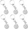 6pk Trolley Coin Keyring - Shopping Trolley Tokens for Supermarket Carts - Durable New Pound Coin Keyrings for Easy Access
