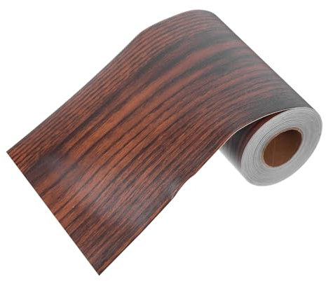 CIYODO Ruban Adhésif Imitation Bois Décoration Murale Réparation à Humidité Autocollant Décoratif pour Cuisine Mobilier Découpe Facile