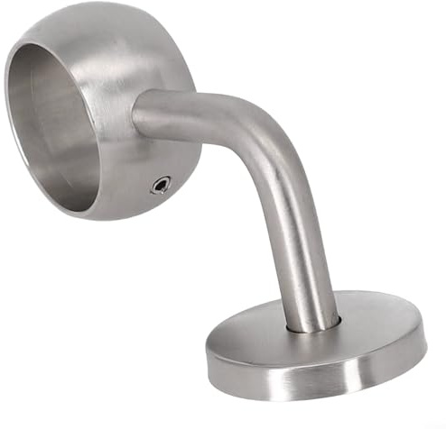 BlissfulAbode Stainless Steel Closet Rod Brackets Round Tube Pipe Support For Staircase Handrail With Polished Chrome Finish No Visible Screws Grub Screw Design 38Mm 42Mm 50Mm Diameter Options(42mm)