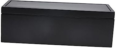 NUOBESTY Wood Cable Organizer Box Large Wooden Power Line Storage Box Lid for Home and Office Cable Management Black