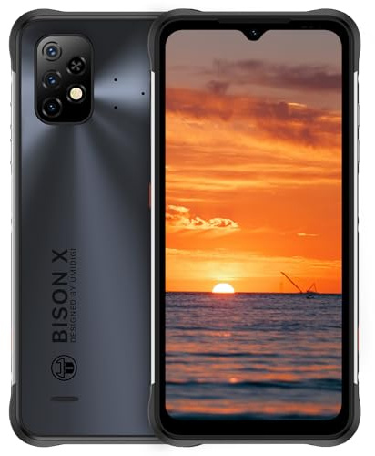 UMIDIGI Téléphone Portable Incassable, 6.53 HD+IP68/IP69K 4+64Go(256Go), Bison X10 Android martphone Incassable 6150mAh avec Charge Rapide 10W, Triple Caméra 20 MP