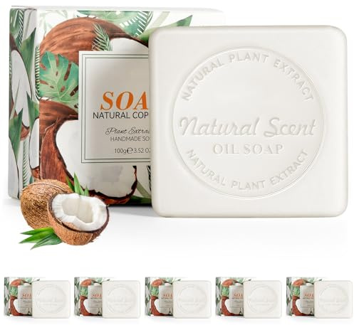 AOOWU 6 styck Två-i-ett Duschgel Naturkosmetik Fast Såpa Ansiktssåpa Och Kroppssåpa - Kroppssåpa för försiktig rengöring av huden - För män och kvinnor, för ansikte, kropp & händer, 100g