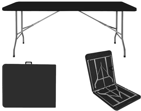Tavolo da campeggio pieghevole portatile con maniglia, tavolo leggero per esterni, per viaggi, spiaggia, cucina, feste e lavoro, compatto e facile da riporre