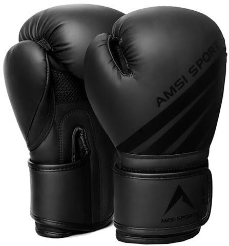 AMSI SPORTS Kids Boxing Gloves 6 OZ Punch Bag MMA Muay Thai Boy Martial Arts Kick Boxing Sparring Training Fighting PU Leather