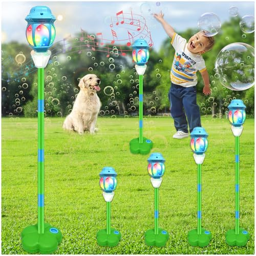 KutaKuta Automatisk stående såpbubbelmaskin, bubbeltillverkarstativ bubbelbrännare trädgård automatisk såpbubbelmaskin för barn för trädgård picknick fest och landskapsdekoration