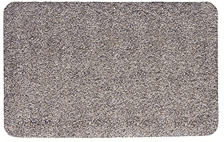 andiamo Fußmatte innen Samson – waschbare Schmutzfangmatte für den Innenbereich – rutschfeste & saugfähige Fußmatte aus Baumwolle, 40 x 60 cm, Granit