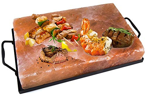 Mistermoby Punjab Pakistan SALZPLATTE GRILLSALZSTEIN MIT HALTERUNG 30X20 CM GRILL SALZSTEIN