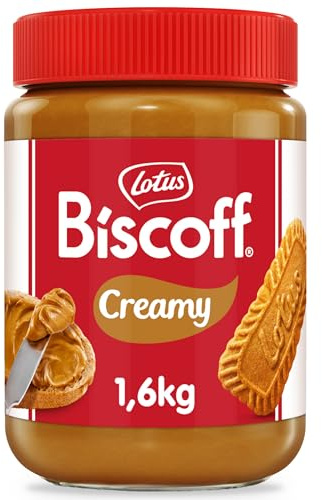Lotus Biscoff Süßer Brotaufstrich | Cremig | PET Glas | 1,6 kg | Karamellisierter Keksgeschmack | Vegan | Nussfrei | Ohne Farbstoffe oder Zugesetzte Aromen