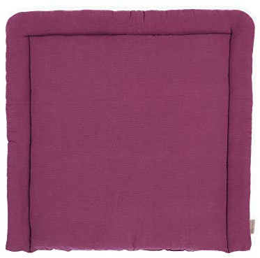 KraftKids Wickelauflage in Musselin purpur, Wickelunterlage 75x70 cm (BxT), Wickelkissen