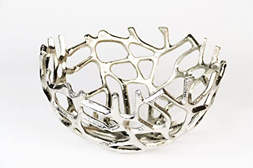 Aluminium Schale 'Klara' in Silber rund Tischdekoration Hochzeitdekoration Artra Dekoschüssel Deko Dekoschale Dekoration Geschenk