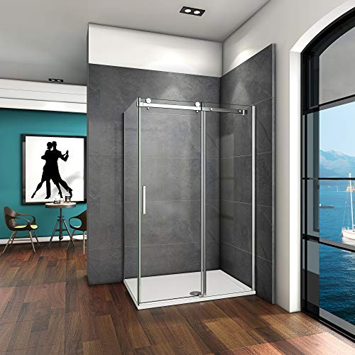 Mamparas de Ducha Angular Corredera Elegante 6mm 130x80x195cm
