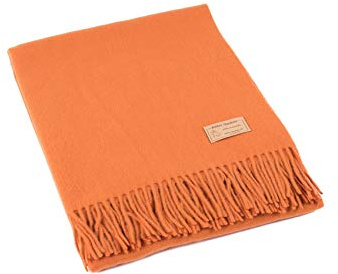 Ritter Decken Luzern Merino-Wolldecke 130 x 180 cm - Terra | Leichtes Plaid aus 100% Merino-Schurwolle, ideal als Kuscheldecke, Sofadecke, Wohndecke & Tagesdecke, Made in Germany