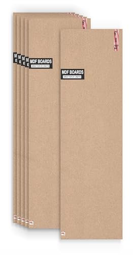 Variety Canvas 6 tableros grandes de MDF de 20 x 6 pulgadas para arte y manualidades, hojas de MDF de madera para trabajos de manualidades, recortes de MDF