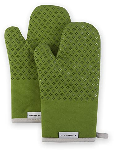 KitchenAid Asteroid Ofenhandschuh-Set, 17,8 x 31,8 cm, Matcha-Grün, 2-teilig