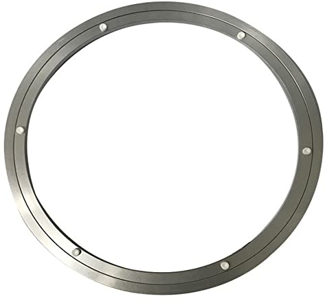 Bordsskiva roterande platta | Ø 300 mm skivskiva för runda bord | roterande krans med halkfria plastfötter | roterande platta av aluminiumlegering | roterande lager – rattkrans av aluminium för matbord, TV-skärm