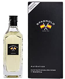 SPAGNOLO - Auténtico 150 ml, Colonia Hombre, Perfume Formato Spray, Eau de Toilette Natural y Masculina, Aroma Cítrico Especiado, Fragancia Fresca, Clásica y de Larga Duración