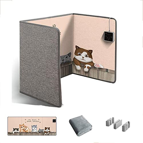 Foldable Foot Warmer Under Desk for Leg Feet with Blanket & Stands, Portable Space Heater for Office and Home, 4-Fold Electric Portable Space Heater with Overheat & Tip-Over Protection & Timer ( Color