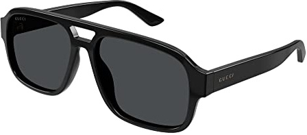 GUCCI Mens GG1342S Sunglasses, Black-Black-Smoke, 59