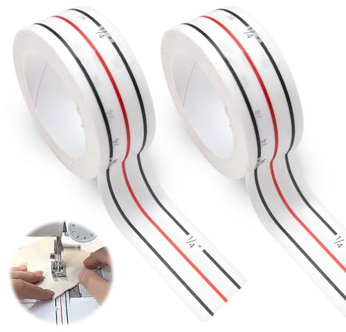 UICCVOKK 2Pcs Diagonal Seam Guide Tape Sticker for Sewing Machine Quilting | Diagonal Tapes Convenient basting sewing tape, practical instruction auxiliary tool for sewing seams