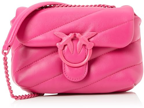 Pinko Love Puff Baby C Sheep Nappa, Borsa Donna, N17B_Pink Block Color, Taglia Unica