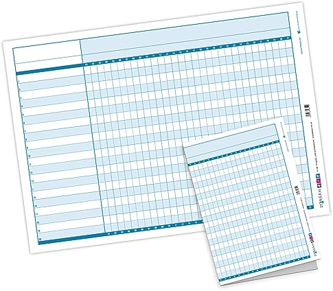 itenga Monatsplaner DIN A3 als Urlaubsplaner Projektplaner Schichtplaner Personalplaner universal immerwährend