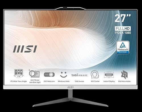 MSI Notebook Marke Modell PC AIO 27 Modern AM272P 12M-416IT i5-1240P 8GB 512GB SSD Weiß Win 11 Pro