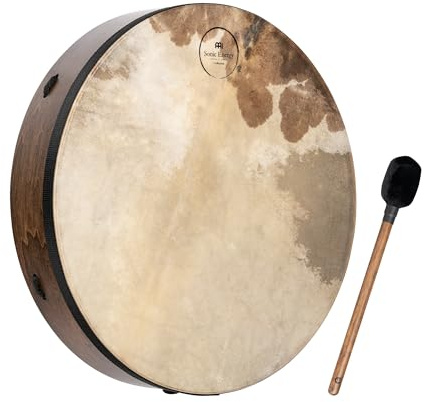 Sonic Energy Rituelle Trommel – 45,7 cm – Schamanisches Instrument mit Ziegenfell – Für Meditation, Klangreisen, Percussion – Inkl. Schlägel (RD18WB)