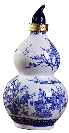 OUNONA Ceramic Gourd Wine Bottle for Home Liquor Storage Unique Gourd Design Wine Pot Multi-Functional Drinking Bottle