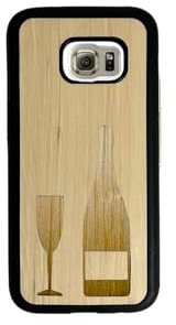 EnoWood Custodia protettiva per smartphone Samsung Galaxy S legno massello lavorata artigianalmente - Bouteille de Champagne - Galaxy S Enowood8 - Fascino