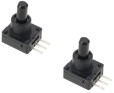 VGOL Potentiometer, kompatibel mit Thrustmaster 458 Spider 458 Italia T80 RS T80 488 GTB Edition für Rennspiel, Lenkrad, 17,1 x 15,6 mm, Schwarz, 2 Stück