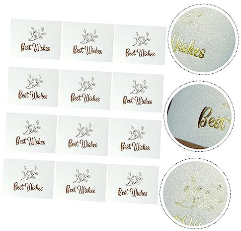 FUNOMOCYA Satz mit 100 Papier Hochzeitskarten mit Prägung Einfache Anwendung und Starke Haltbarkeit Weiße Grußkarten für Hochzeit und Geschenk