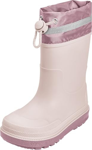 Playshoes Regenstiefel Unisex Kinder Gummistiefel, Rosa Stulpe, 26 EU