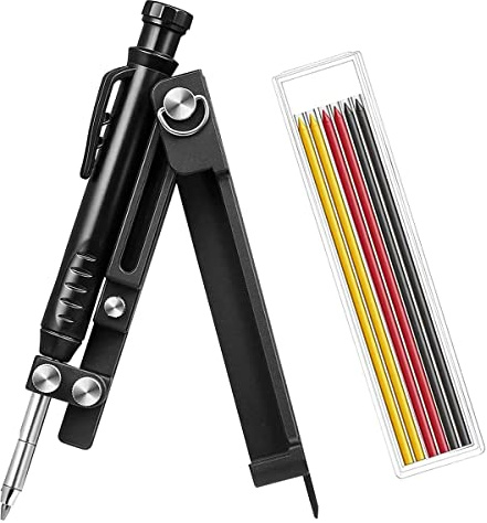 ZDSFSD Multifunctional Scribe Tool, Construction Pencils, Carpentry Tools with Deep Hole Pencil, DIY Woodworking Scriber