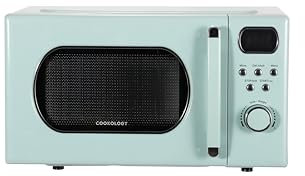 Cookology RETDD20MG Freestanding Retro Microwave - 20 Litre Capacity - With 25.5cm Turntable - 800W Microwave - 8 Auto Cooking Programs - 5 Cooking Power Levels - Defrost Setting - Mint Green