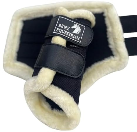 Benz Equestrian Breathable Brushing Boots with Fleece Trim and Mesh Tendon Protection for Horse Medium ( Medium )