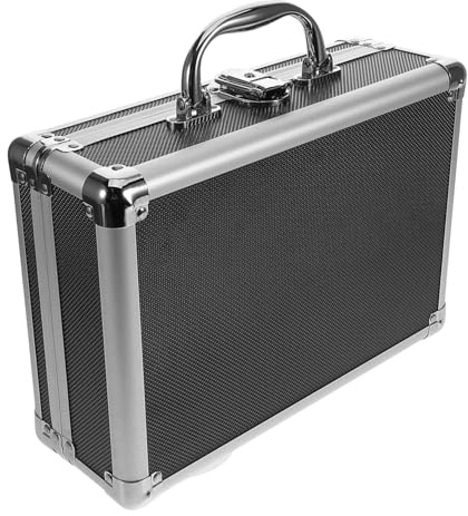 Luxshiny Boîte De Rangement pour Outils Alliage Aluminium avec Poignée Conteneur Étanche pour Maison Transport