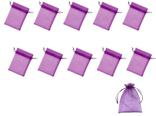 20 Stück Lavendelsäckchen leer 7×9cm, Stoffsäckchen für Lavendel, Duftsäckchen zum Befüllen mit Kordelzug, kleine Leinensäckchen, Geschenkbeutel Stoff für Kräuter Trockenblumen (10 Stück)