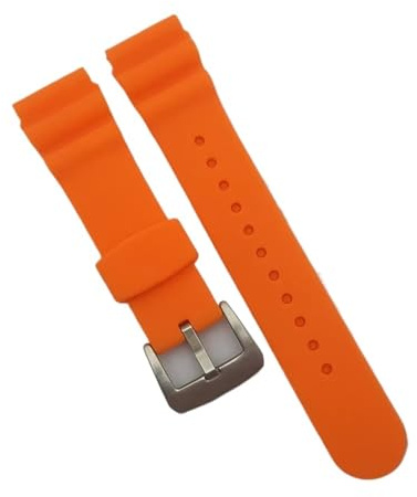 MCNVNEFSAW NH35 43mm Box Stålboett Safirglas for NH34 NH36 Urverk Klocktillbehör Klockdelar for Armbandsur klockfodral(7 orange strap)