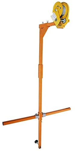 Heavy-Duty Air Conditioner Bracket - Removable Lifting Hoist with Manual Winch for High-Altitude Installation, Supports 150kg and 10m Reach