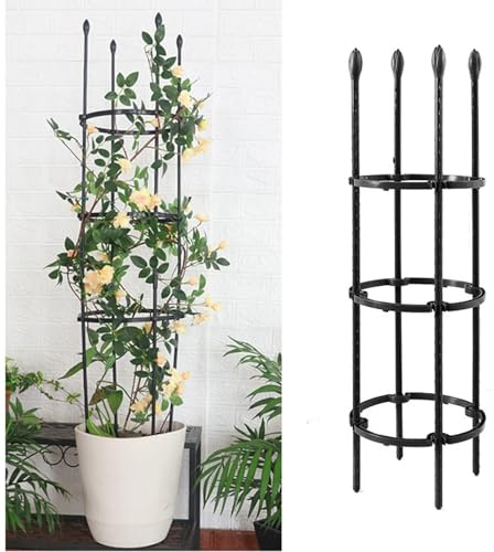Obelisco Da Giardino, Supporto Per Piante Da Giardino, Traliccio Obelisco In Metallo, Adatto Per Fiori Rampicanti E Rose Da Esterno(H90cm,Ø30cm)
