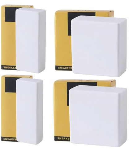Suede Cleaner and Suede Eraser, Professional Dry Cleaning Tool for Suede Shoes and Sneakers, Portable Shoe Cleaning Kit with Two Block Shapes and Two Long Shapes, Effective Stain Removal for Daily Com