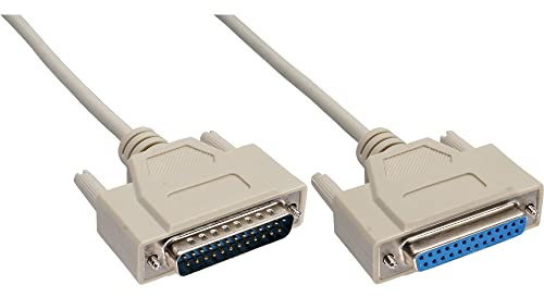 InLine 11430M Serielle Verlängerung, 25pol Stecker / Buchse, vergossen, 1:1 belegt, 30m