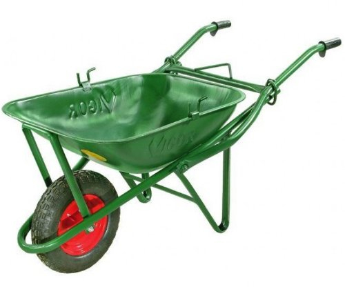 Vigor Schubkarre P/Lastenaufzug, Eisen, Grün, Seilzugfähig