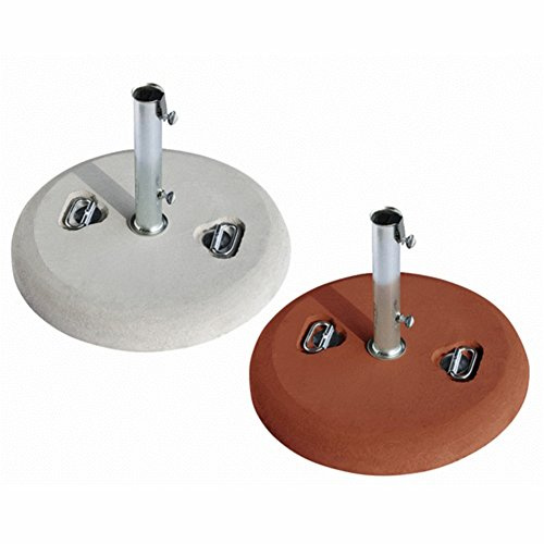 Sonnenschirmständer aus Beton geliefert mit Griffen und Schlauch verzinkt Ø 5,2 cm. Gewicht 35 kg. Dicke 8 cm.