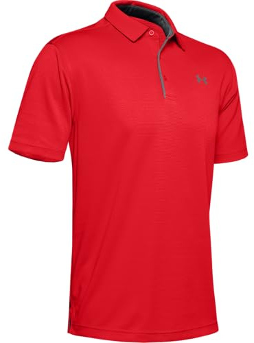 Under Armour Tech Polo Camiseta, Rojo, XL Hombre